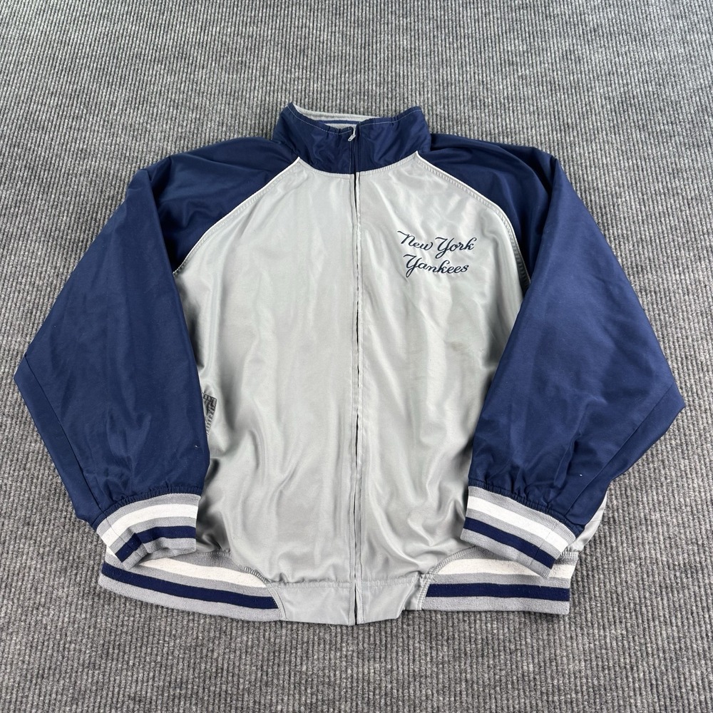 Nike New York Yankees Jacket Mens 4XL Navy Gray Full Zip GIII Sports Carl Banks